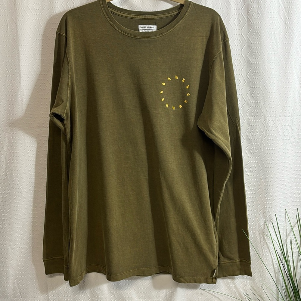 Banks Journal — Long Sleeve Shirt, Green Organic cotton